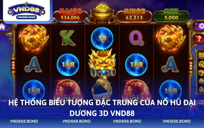 Hệ thống biểu tượng đặc trưng của nổ hũ đại dương 3D VND88
